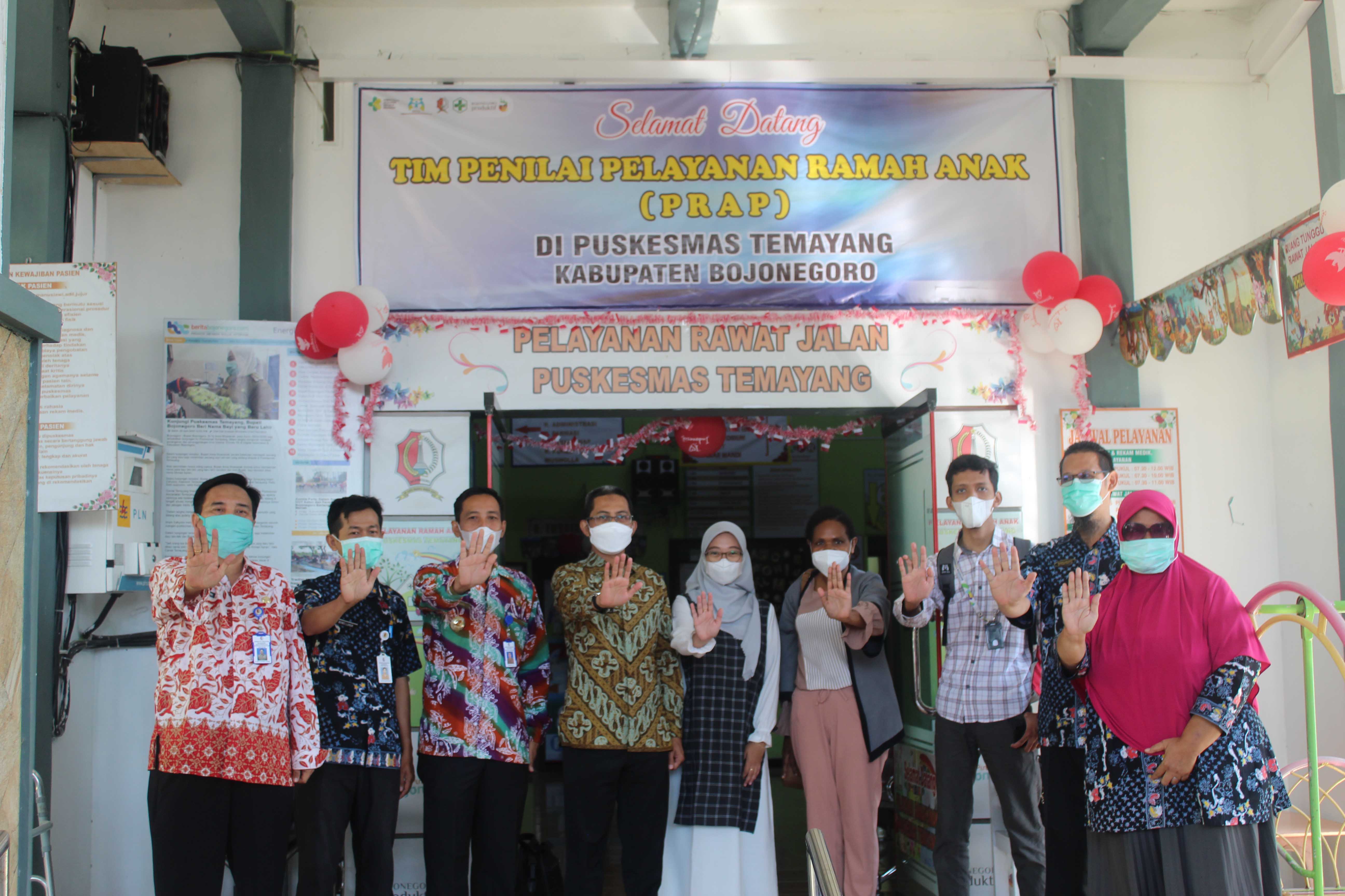 Standardisasi Pelayanan Ramah Anak di Puskesmas (PRAP) oleh Kemen PPPA RI di Puskesmas Temayang