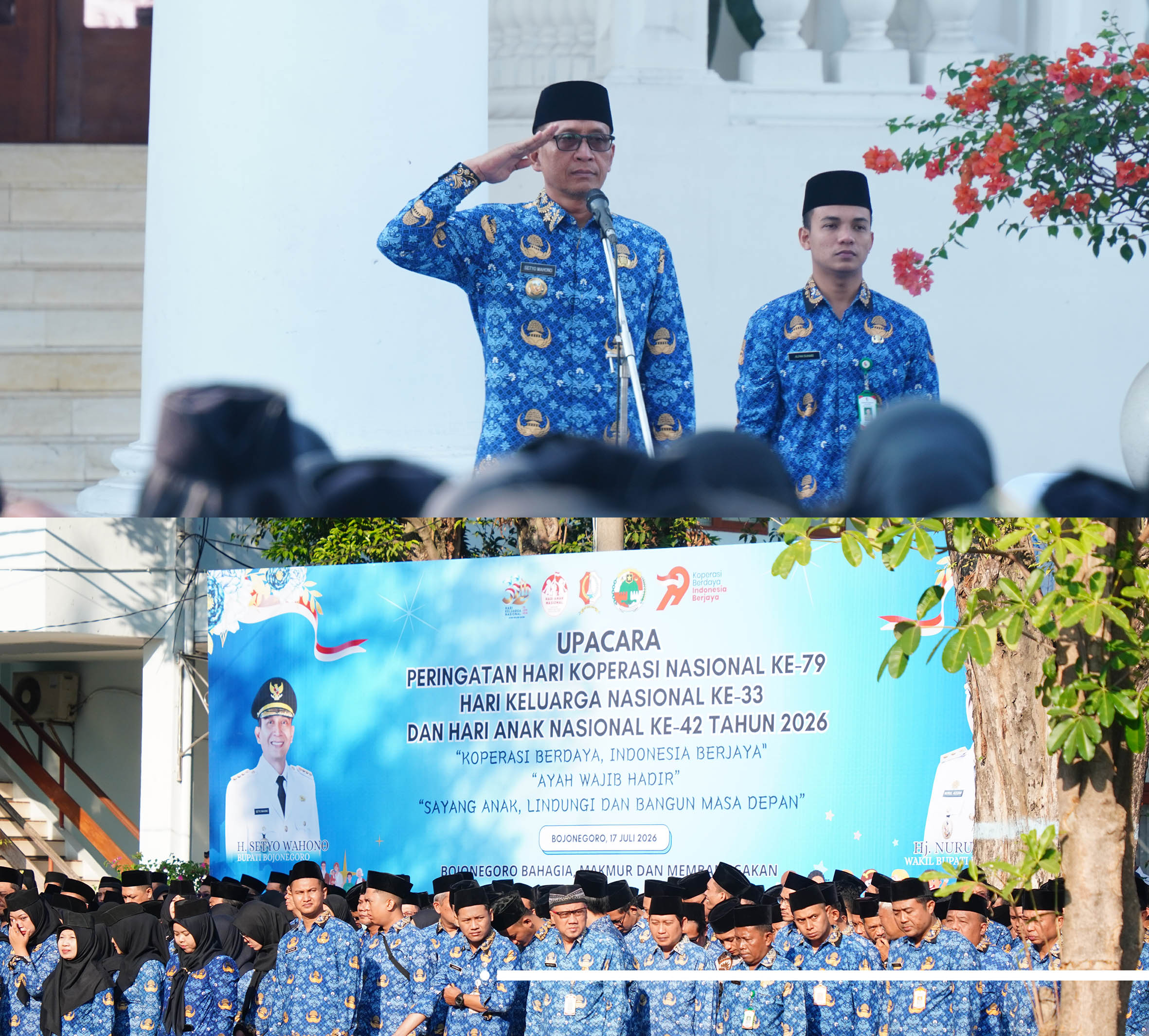Upacara Peringatan hari Koperasi Nasional Ke-79, Hari Keluarga Nasional Ke-33 dan hari Anak Nasional Ke-42 Tahun 2026
